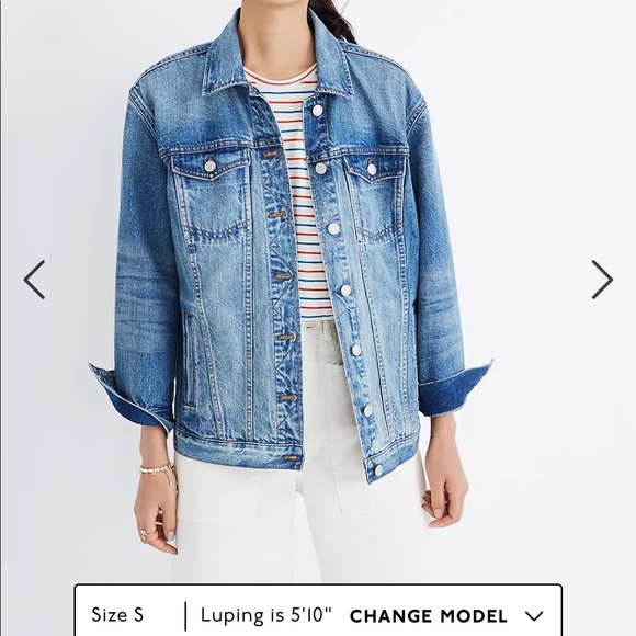 Madewell oversized trucker denim Jean Jacket